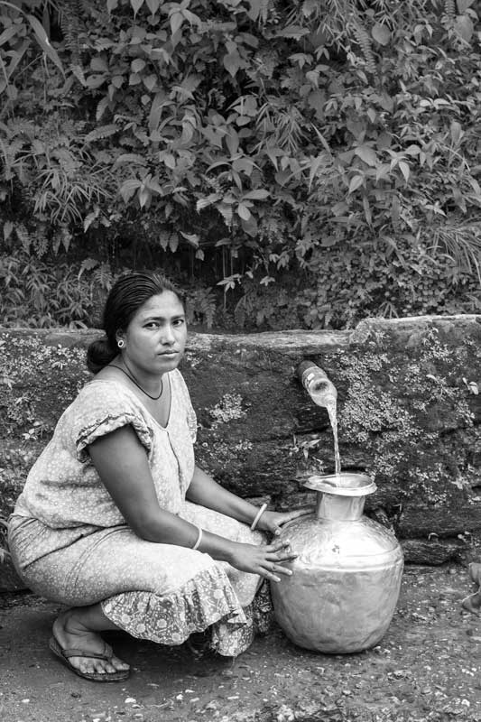 Nature-based Solutions for Drinking Water - hill spring serving as an improvised drinking water source in Darjeeling district, West Bengal